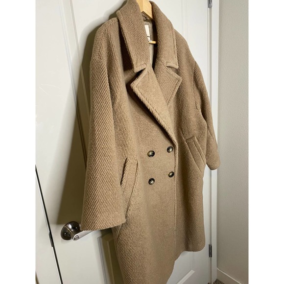 H&M Tan Pea Coat - Picture 2 of 9